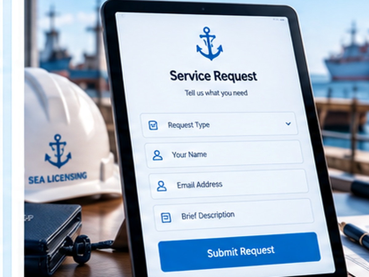 Sea Licensing maritime service request