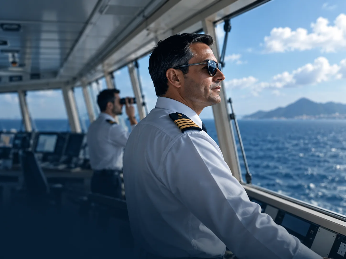 Maritime professionals at work